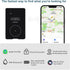Fcuko 3.5mm Smart GPS Location Card Holder, Ultra-Thin Aluminum Alloy Card Case, Black & Silver, Anti-Lost ID Card