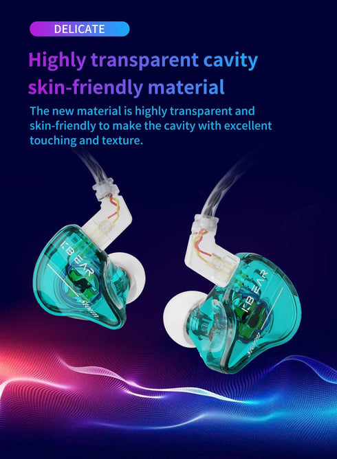 KBEAR Storm in Ear Headphones, Wired Earbuds for Musicians, Crisp Clarity Sound, Hi Res Detachable Cable