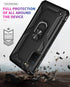 Military Grade Drop Impact Case for Samsung Galaxy S21 Plus, 360 Metal Rotating Ring Kickstand Holder, Armor Heavy Duty