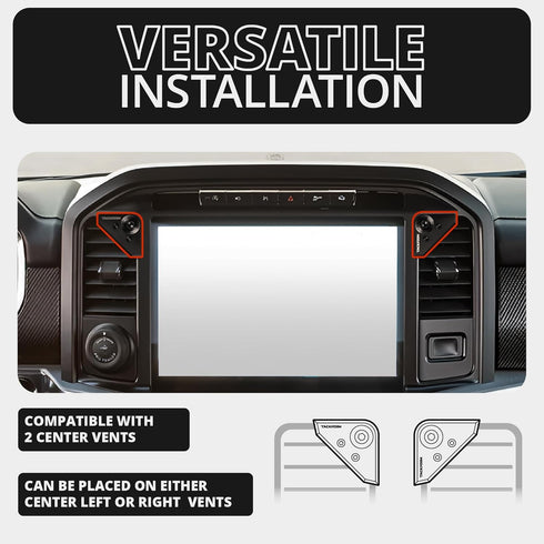 Tackform Vent Phone Mount Compatible with 2021-2024 Ford F150 and Raptor, CNC Machined Aluminum, Universal Magnetic