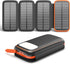 CONXWAN Solar Charger Power Bank, 27000mAh USB C Solar Phone Charger with 3 USB Outputs