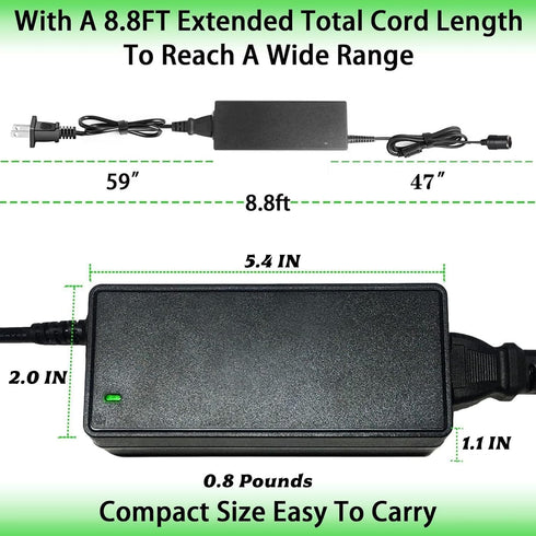 MSZLZTD 12V DC12V Power Adapter for Plug in Coolers Vehicles Igloo Iceless Thermoelectric Coolers Compatible with Igloo