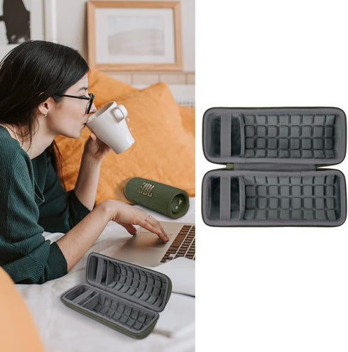 co2CREA Hard Travel Case for JBL Flip 6 FLIP 5 Waterproof Portable Bluetooth Speaker (Green)