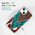 iPhone 15 Case - Western Cowhide Turquoise & Brown Animal Print, Shockproof TPU Cover for Women & Girls, Unique Design.