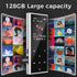 AGXOV 128GB MP3 5.3, (1.77''128GB) Player with Bluetooth Music Player with Built-in HD Speaker, FM Radio, Voice