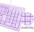 Rii RK907 10/8 7 Ultra-Slim Compact USB Wired Keyboard for Mac and PC,Windows / / Vista/XP(Purple)