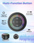 ssouwao IP67 Bluetooth Shower Speaker, Waterproof Portable Speakers with Suction Cup, Lights Show, Built-in Mic, Mini
