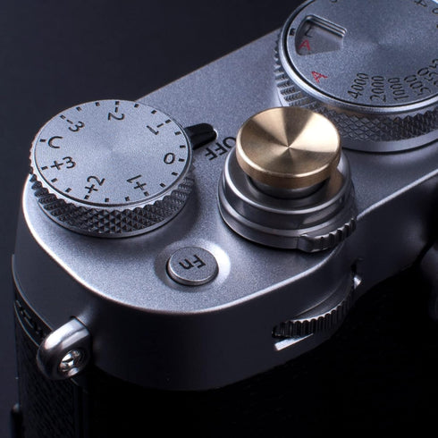 11mm Surface(2 Pack) VKO Golden Metal Soft Shutter Release Button,Delicate Camera Shutter Button Concave