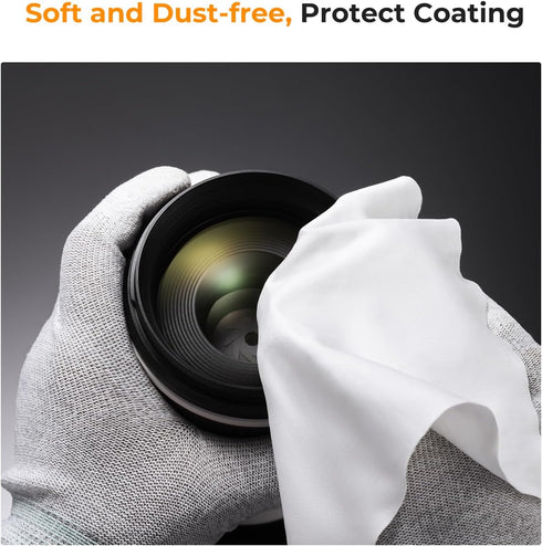 K&F Concept 52mm Lens Cap Cover, 4-in-1 Center Pinch Lens Cover with Anti-Loss Keeper Leash & Microfiber Cleaning Cloth