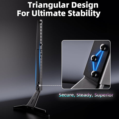 KAMIWI Legs-7 32"-65" 800x400mm 120 LBS Universal TV Stand Base Replacement,Metal TV Level Height Adjustable,Desktop TV