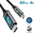 S23/S22/S21/S20/Note 20 to HDMI Cable for Samsung Galaxy, USB Type C to HDMI Cable Compatible with iPhone 15, MacBook
