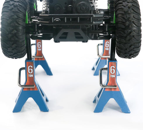 4 Pack 1/10 TRX4 SCX10 1/10 1:10 Remote Control Car Scale Metal Jack Stand Repair for Traxxas Axial RC Climbing