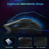 TECKNET Wireless Mouse, USB Cordless Computer Mouse with 8 Buttons, Ergonomic Design, High-Precision 5 Adjustable DPI