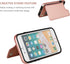 ONETOP Wallet Case for iPhone SE (2022, 2020), iPhone 7/8, Premium PU Leather, Kickstand, Card Holder, Rose Gold