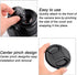 77mm Camera Lens Cap, PCTC Snap-On Center Pinch Front Cover with Strap for Nikon, Canon, Sony