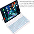 Ultra-Slim Bluetooth Keyboard Portable Mini Wireless Keyboard Rechargeable for Apple iPad iPhone Samsung Tablet Phone Smartphone iOS Android Windows (10 inch Blue)