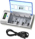 EBL Universal Smart Battery Charger with Discharge Function Multi-Bay Rapid Charger for C