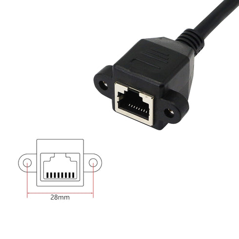 SinLoon RJ45 Ethernet Adapter Cable - 90 Degree Downward Male to Female Ethernet Switch Adapter for CAT 5/CAT 6