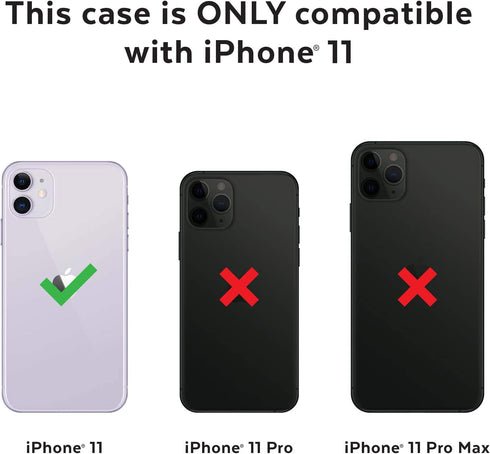 Speck 11 iPhone Case - Drop Protection, Raised Bumpers & Extra Grip Slim Design with Dual Layer Protective Cushion & Qi