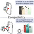 Magnetic Phone Ring Holder Compatible with MagSafe Grip, Adjustable Angle Butterfly Phone Ring Stands, Silver