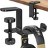 Headphone Hanger Holder Stand - Under Desk Hook with Foldable Space-Saving Aluminum Stand for Gaming PC Accessories