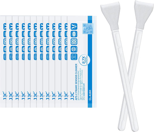 JJC 12pcs APS-C Sensor Cleaning Swab Stick Microfiber Cloth for 16mm APSC SLR