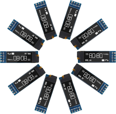 ACEIRMC 4pcs I2C Display Module 0.91 Inch I2C OLED Display Module I2C OLED
