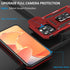 iPhone 15 Pro Max Case with Slide Camera Cover & Finger Ring Holder, Magnetic Car Mount Compatible (Red)