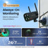 DEKCO 2K 180 270 24/7 Wired Security Camera Outdoor, Pan & Coverage, Constant Power Surveillance, Full Color Night