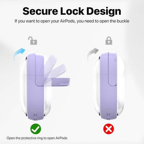 Valkit Compatible Airpods 3rd Generation Case Clear, Airpods 3 Case Cover with Lock & Cleaner Kit, Soft Shockproof