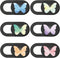 6Pcs Laptop Camera Cover Slide Butterfly 0.04 Inch Ultra Thin Webcam Privacy