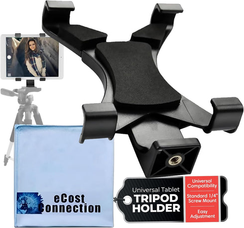 Acuvar Universal Tablet Tripod Holder Mount Adapter Compatible with iPad, Samsung Galaxy Tab, Microsoft Surface & More