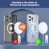 Magnetic Adapter Ring for MagSafe, Strong Adhesive Magnet Sticker Case Converter for iPhone 15/14/13/12, Metal Loop