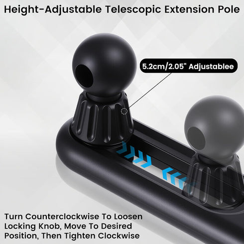 Exircy 17mm 2.04 Inch 360-Degree 17mm Ball Mount Extension Arm, Adjustable Length, Ball Mount Rotatable Extension