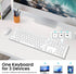 TIETI 2.4G Wireless Bluetooth Keyboard Rechargeable, Stainless Steel Ultra Slim Full Size Keyboard with Numeric Keypad