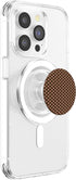 Aesthetic Classic Chic Brown and Pink Polka Dot Aesthetic Preppy Vintage Dotted PopSockets PopGrip for MagSafe