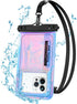 Floating Waterproof Phone Pouch, IPX68 Case with Lanyard for iPhone 15 14 13 12 Pro Max Samsung S24 S23 S22, Dazzling