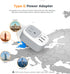 3 (1 UK Adapters for Travel, TESSAN US to UK Plug Adapter, Ireland Outlet Plug with USB Charger USB C Port), Type G