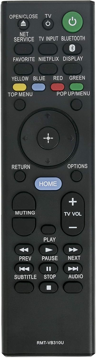 New RMT-VB310U Remote for Sony Blu-Ray DVD Player UBP-X800, UBP-UX80, UBP-X1000ES, Sub RMT-VB310E