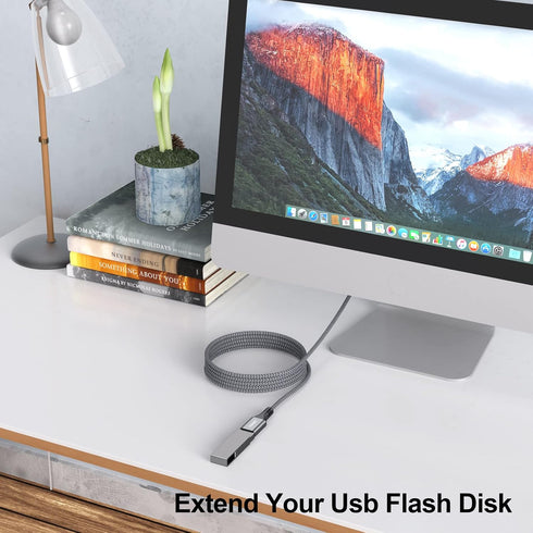 USB Extension Cable 15 ft, USB 3.0 Male to Female Braided Cord for 5Gbps Data Transfer and Charging