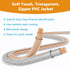 Elecan Pro Series 14/2 Speaker Wire Cable Spool, 150 Ft, 14 Gauge AWG, Transparent Zipper Soft Touch PVC Jacket &