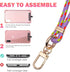 Cell Phone Lanyard with Safety Breakaway Buckle, 1x Phone Neck Strap, 1x Phone Wrist Lanyard Strap, 2× Phone Patches,