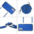 Galaxy A32 5G Wallet Case, Flip Case with Credit Card Holder Lanyard Strap for Women & Men, PU Leather Blue