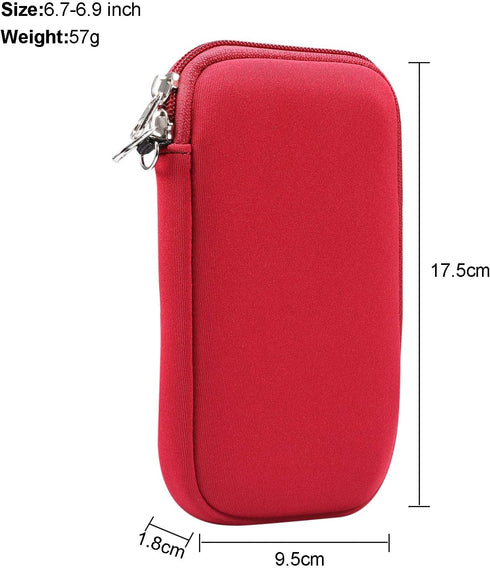 Neoprene Cell Phone Pouch, Soft Elastic Shockproof Mobile Phone Case with Necklace Lanyard for iPhone 12 Pro Max XS