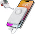 pzoz 5000mAh Portable Magnetic Small Mini Power Bank Battery Pack with Apple Watch Wireless Charger, Built-in Cable