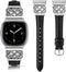 TOYOUTHS Leather Band for Fitbit Versa 4/3/Sense 2, Slim Thin Dressy Designer Premium Leather Strap with Interlock