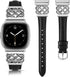TOYOUTHS Leather Band for Fitbit Versa 4/3/Sense 2, Slim Thin Dressy Designer Premium Leather Strap with Interlock