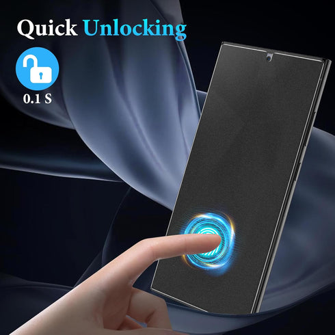LYWHL 2 Pack Matte Privacy Screen Protector for Samsung Galaxy S24 Ultra, Anti-Spy, Anti-Glare, Full Adhesive