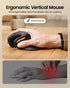 ProtoArc Ergonomic Vertical Mouse, EM11 NL Bluetooth Mouse Wireless, Ergo Mouse with 3 Multi-Device for PC/Notebook/Laptop, USB Rechargeable Mice for Windows, Mac OS