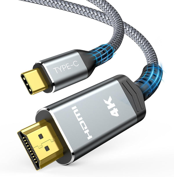 Highwings 6ft USB C to HDMI Cable, 4K@60Hz, Compatible with iPhone 15 Pro/Max, MacBook Pro/Air 2023